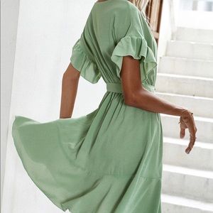 Solid ruffle dress from SHEIN